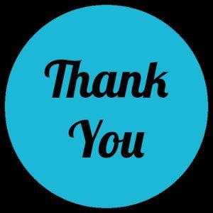 2" Simple Thank You Business Stickers 50pc